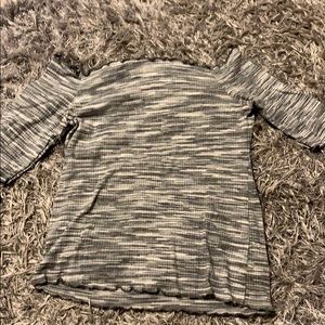 Off the shoulder Gray Shirt